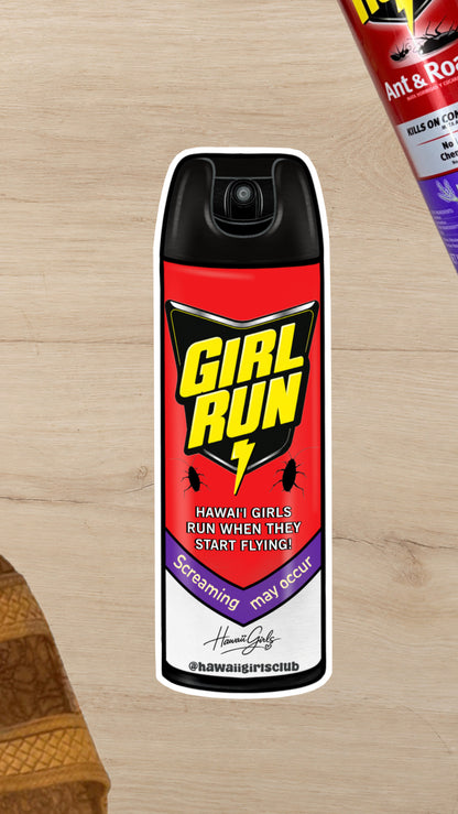 Girl Run Sticker