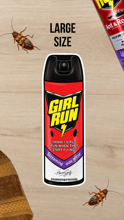 Girl Run Sticker