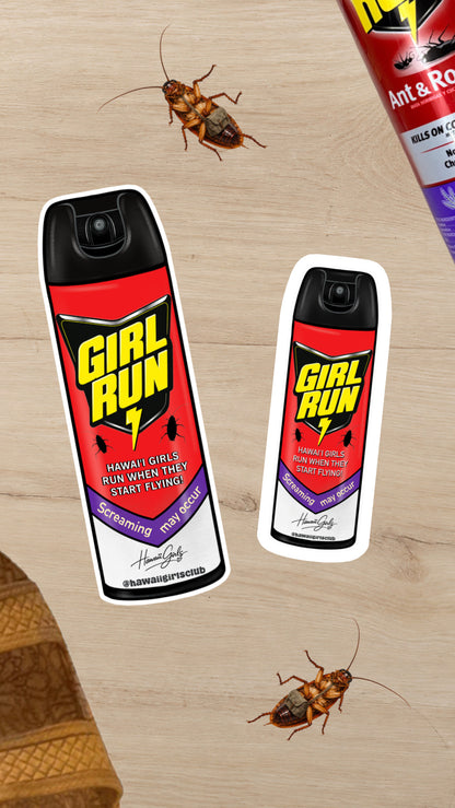 Girl Run Sticker