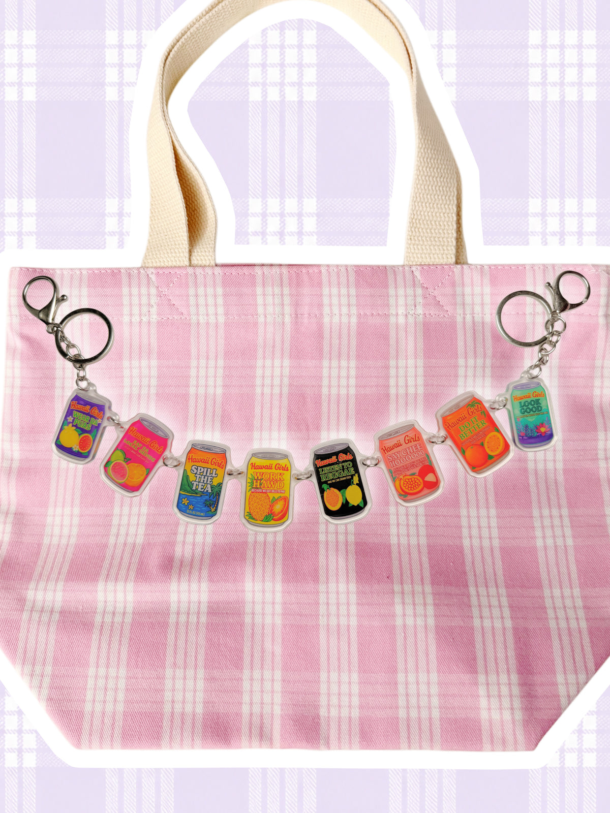 Juicy Can Hat Chain & Oopsie Bag Charm