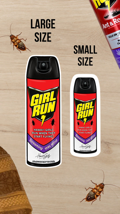 Girl Run Sticker