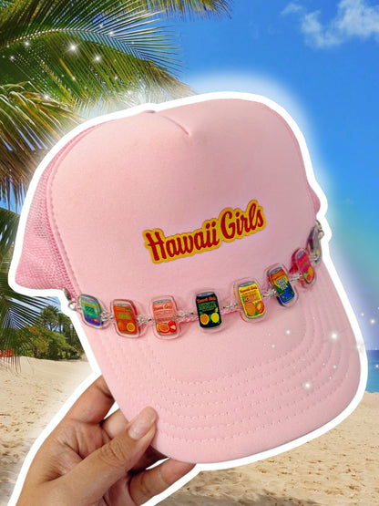 Juicy Can Hat Chain & Oopsie Bag Charm